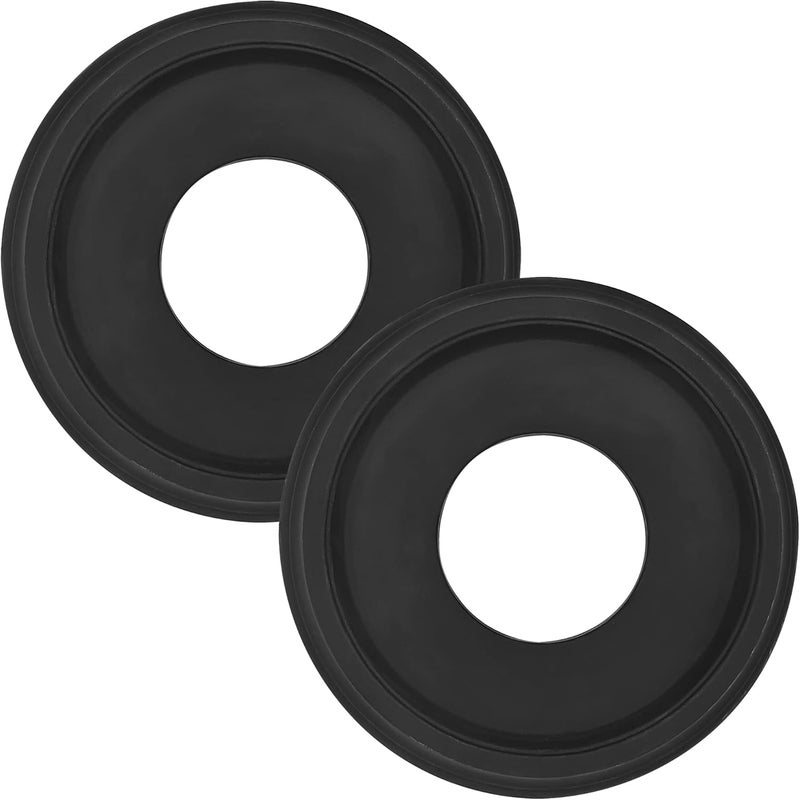 ECUDIS Molded PU Ceiling Medallion for Light Fixtures and Ceiling Fans, 10" OD x 4" ID, 2 Pack (Black) - Image 2